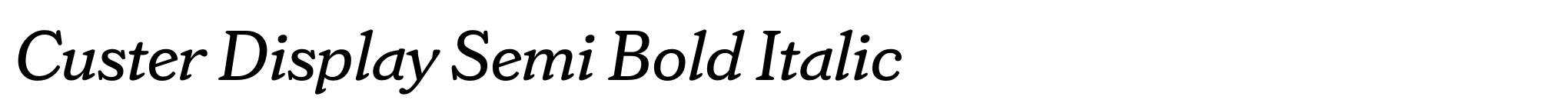 Custer Display Semi Bold Italic image